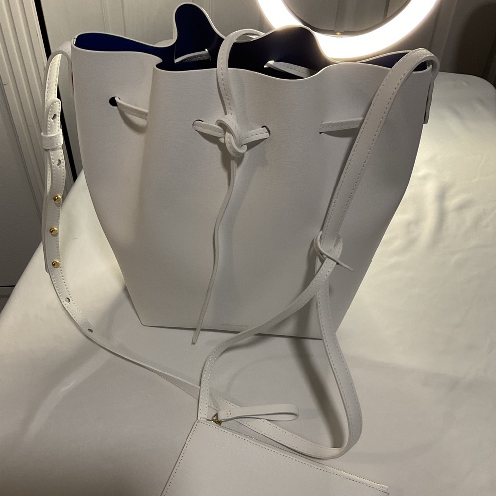 Chic White and Blue Handbag Designer bag